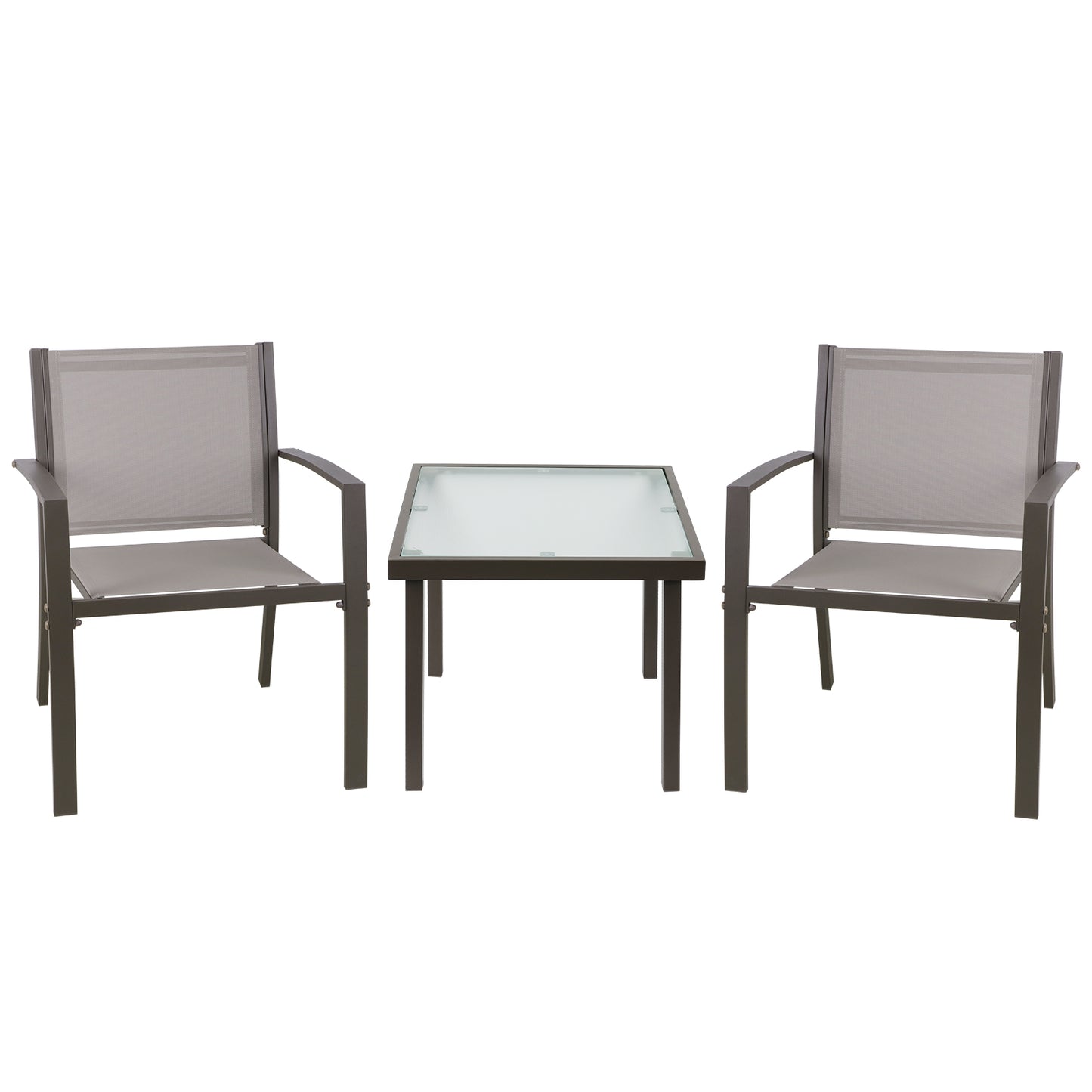 3-Piece Haddon Garden Seating Patio Set Brown