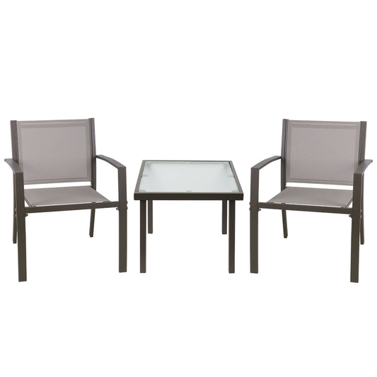 3-Piece Haddon Garden Seating Patio Set Brown