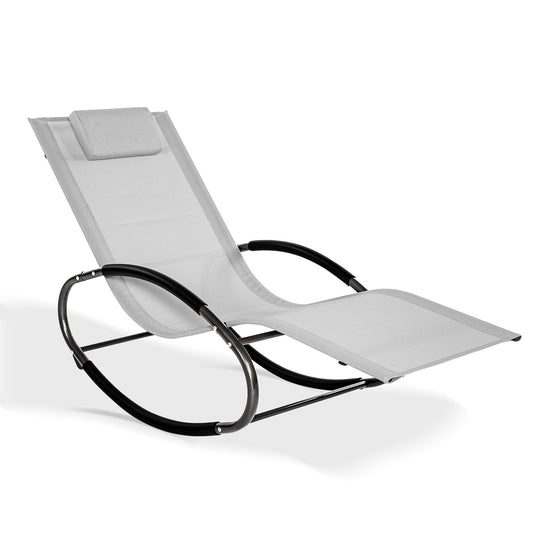 Haddon Zero Gravity Rocking Lounger Light Grey