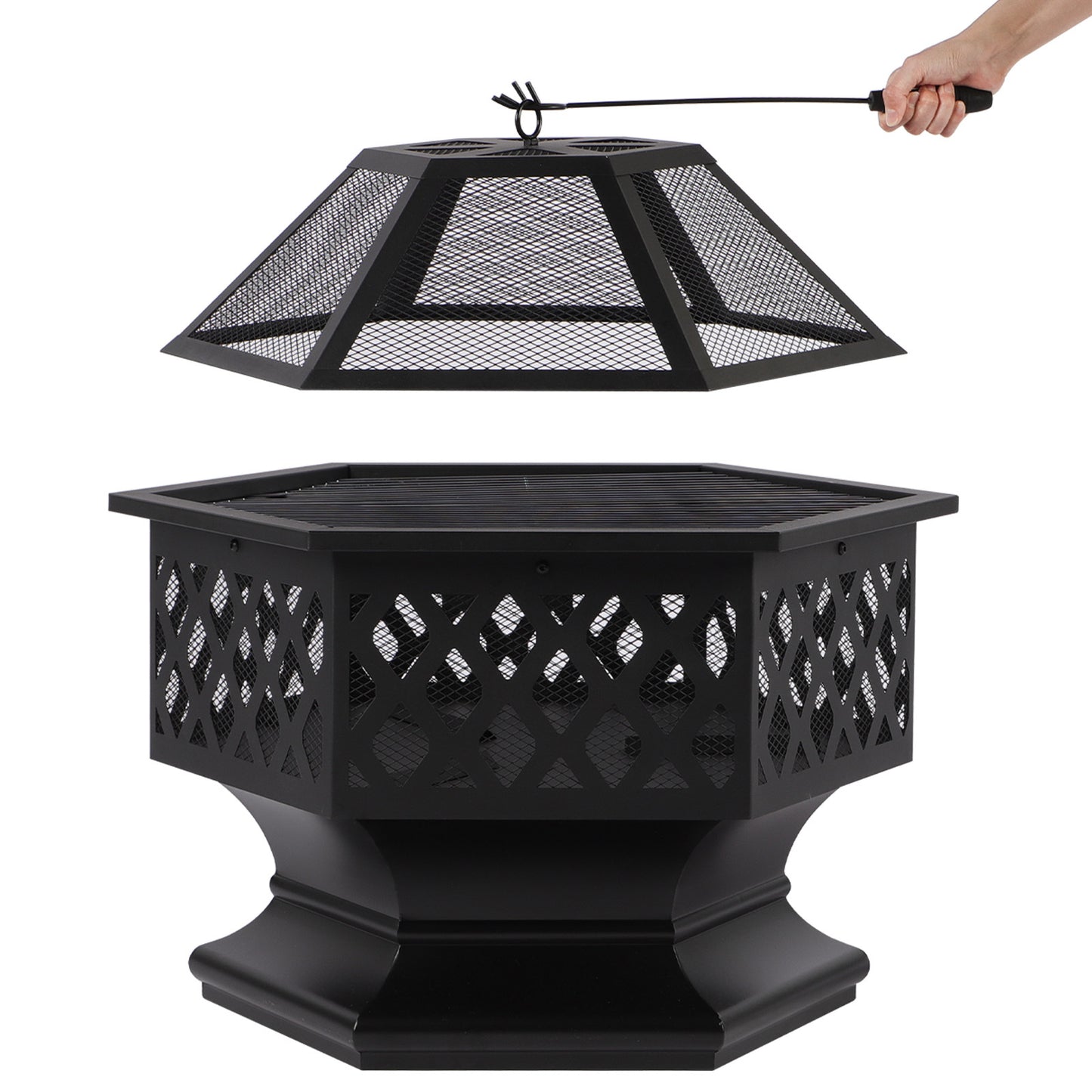 70CM Haddon Hexagonal Fire Pit