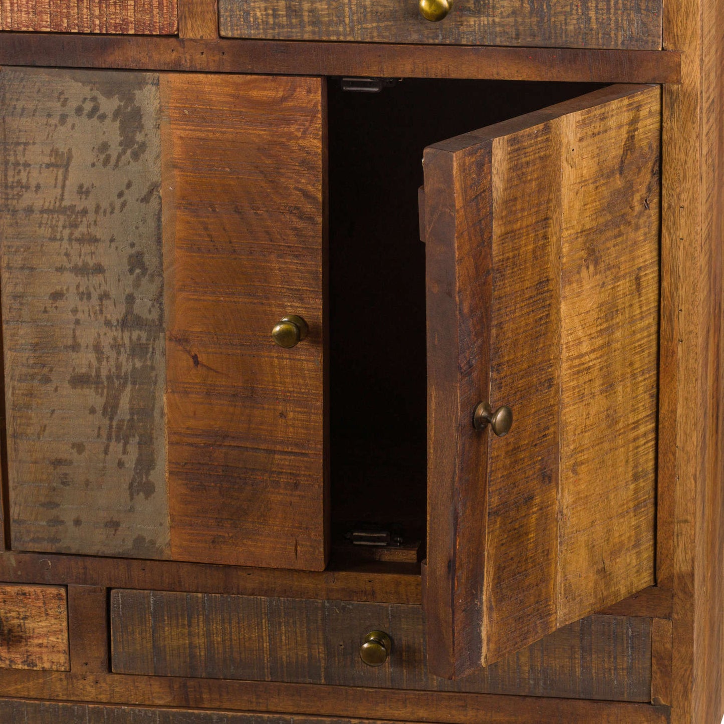 Reclaimed Collection Multi Draw Chest With Brass Handle