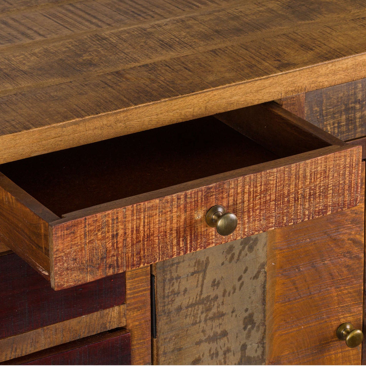 Reclaimed Collection Multi Draw Chest With Brass Handle