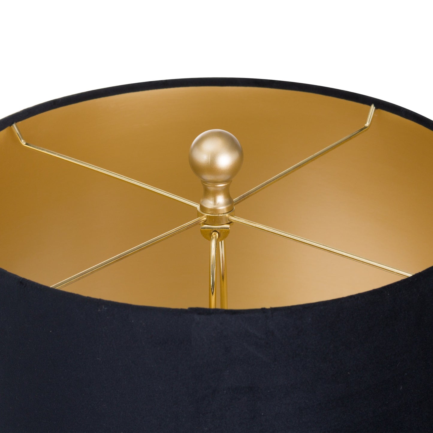 Jem Honey Comb Gold Table Lamp With Black Velvet Shade