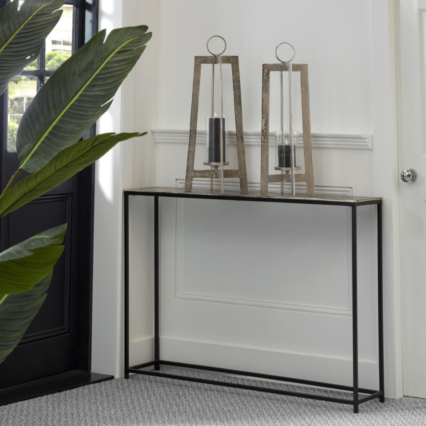 Beverly Collection Silver Console Table