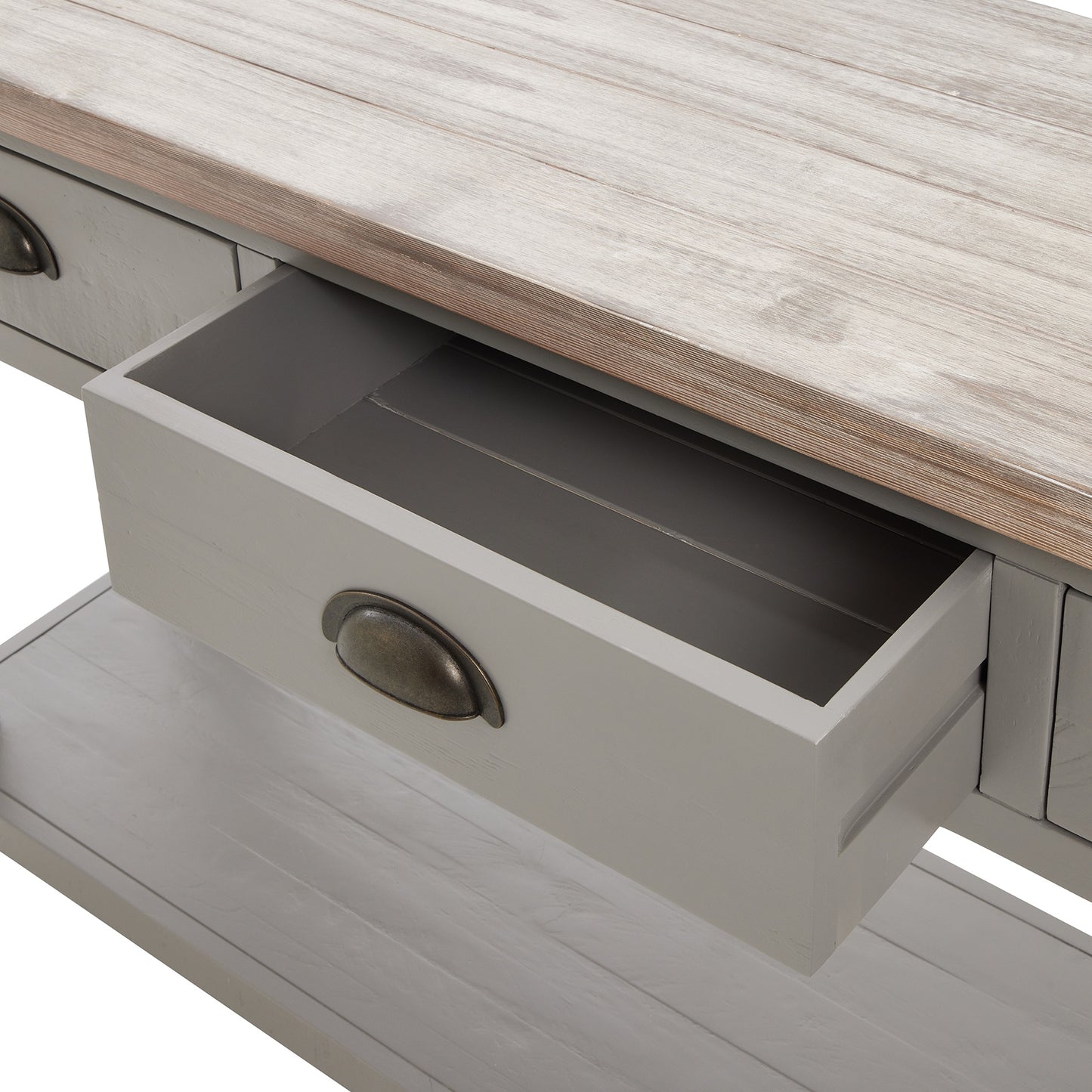 The Luxton Collection Three Drawer Console Table