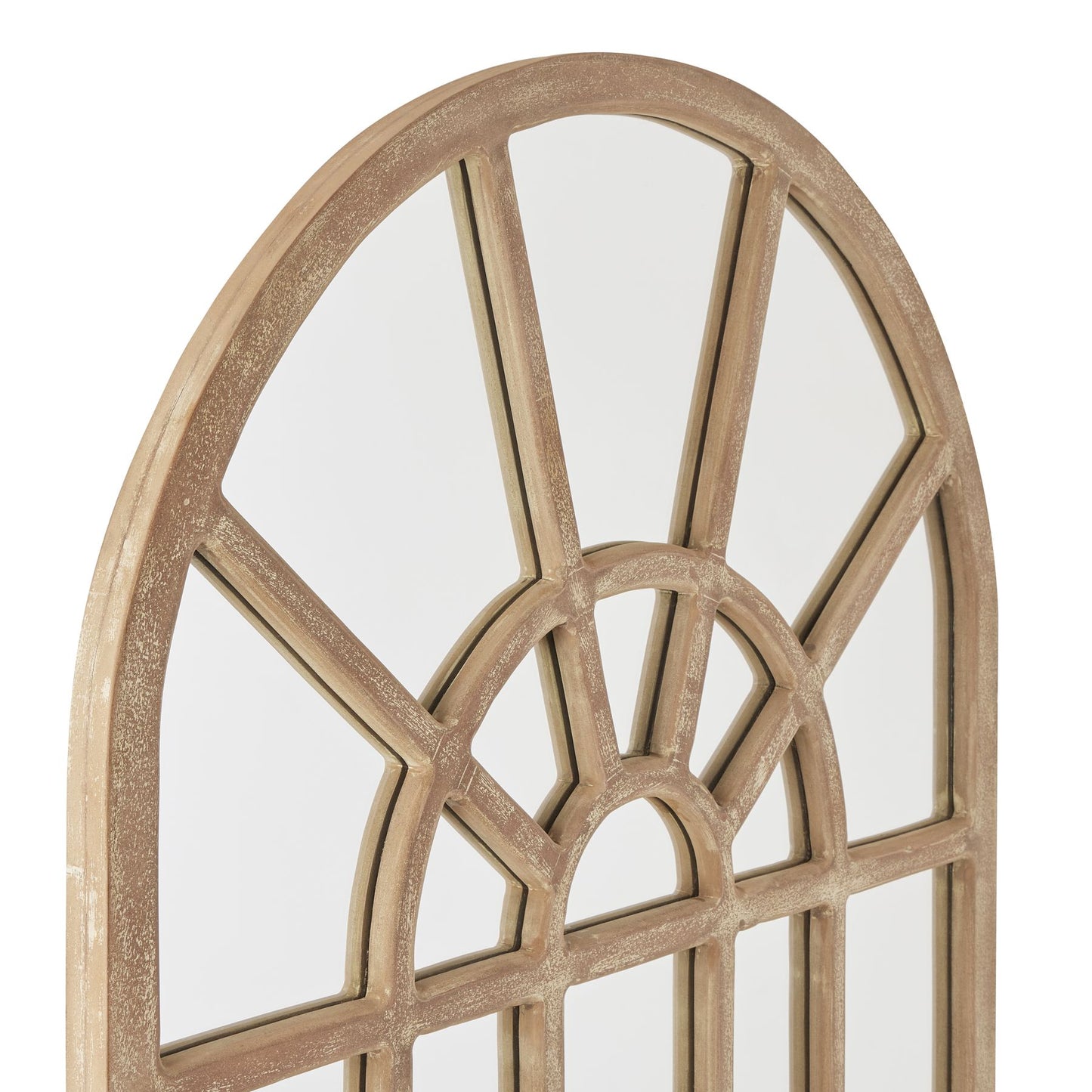 Classic Collection Arched Paned Wall Mirror