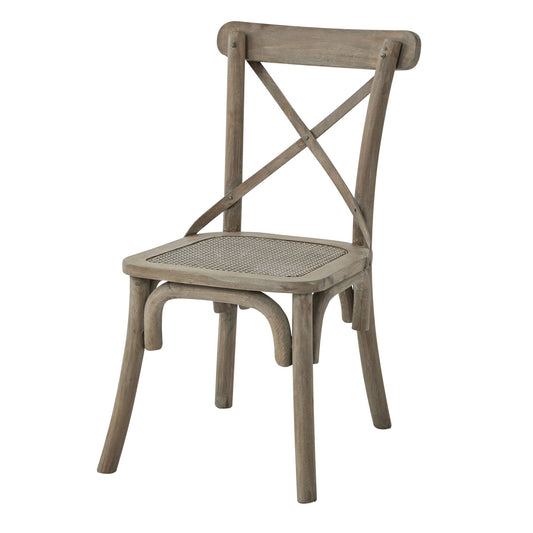 Classic Collection Cross Back Chair With Rush Seat