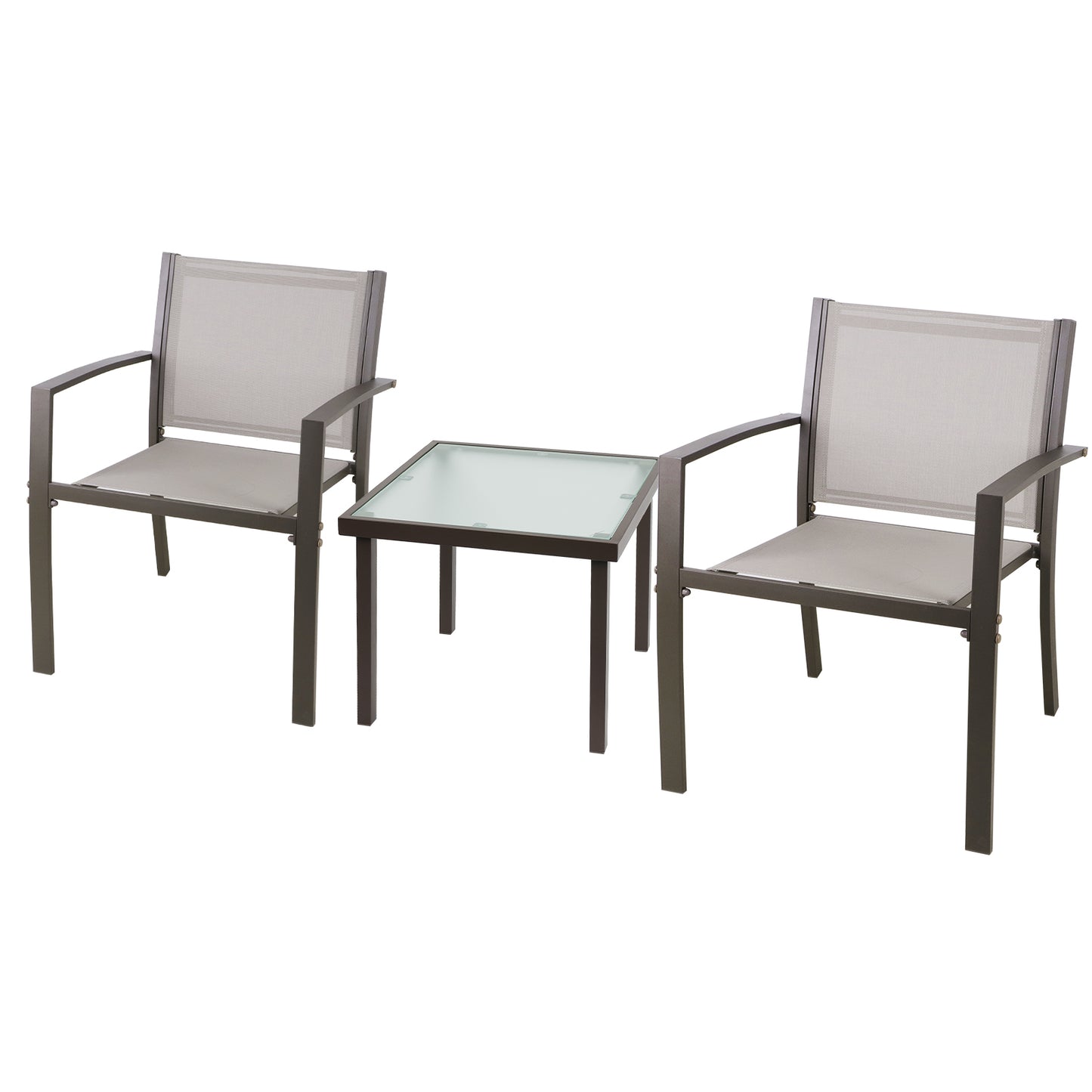 3-Piece Haddon Garden Seating Patio Set Brown